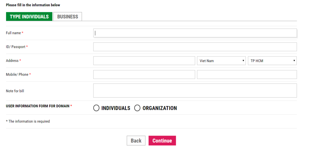 register a vietnam (.vn) domain?