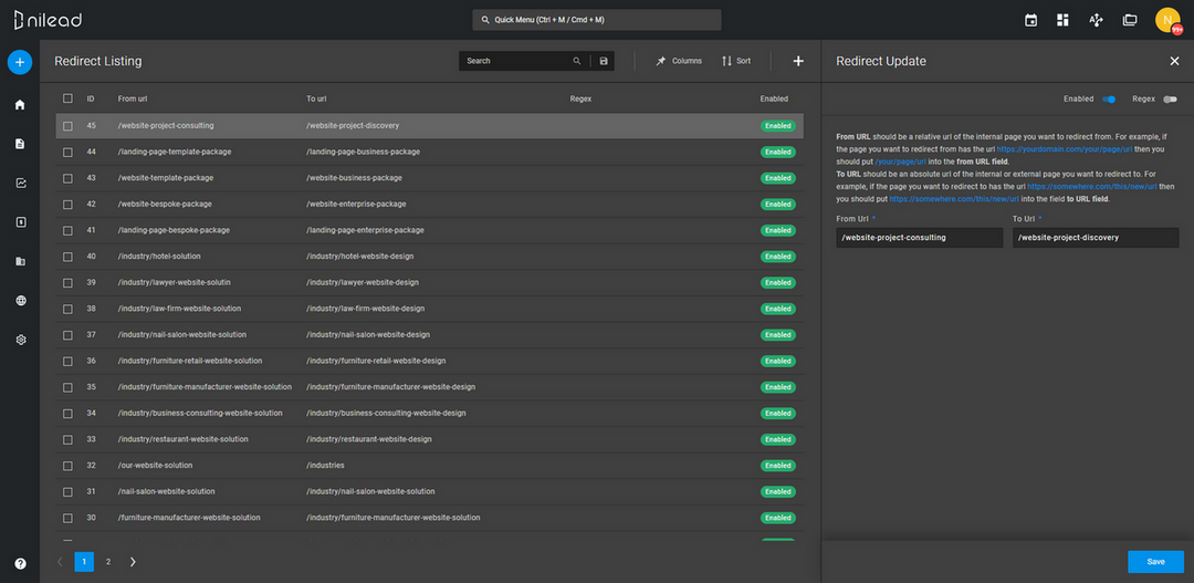 redirection seo - redirect - Nilead platform