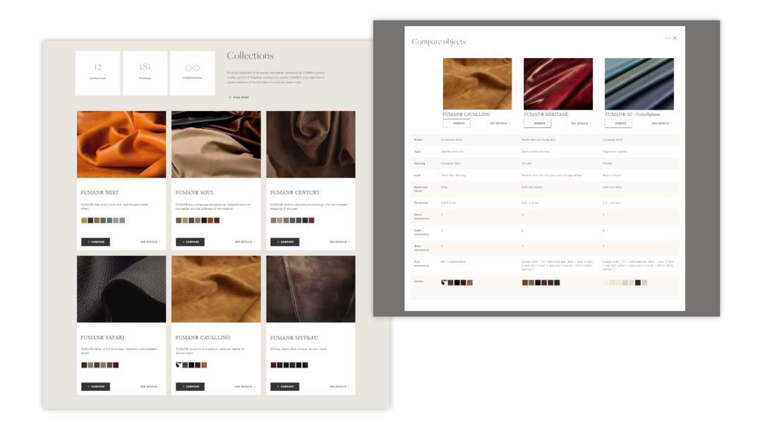 furniture manufacturer website design inspiration & solution