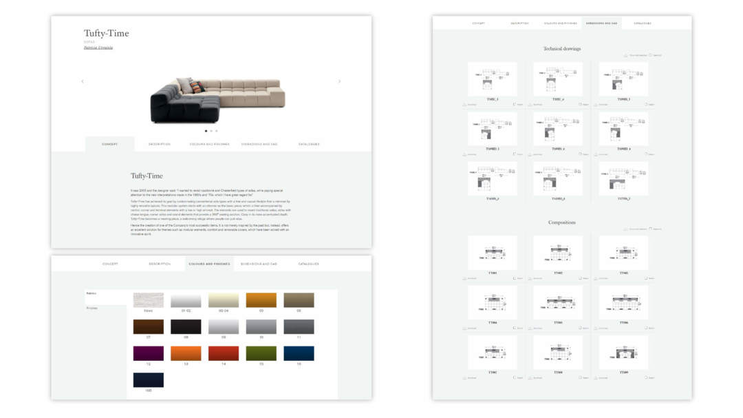 furniture manufacturer website design inspiration