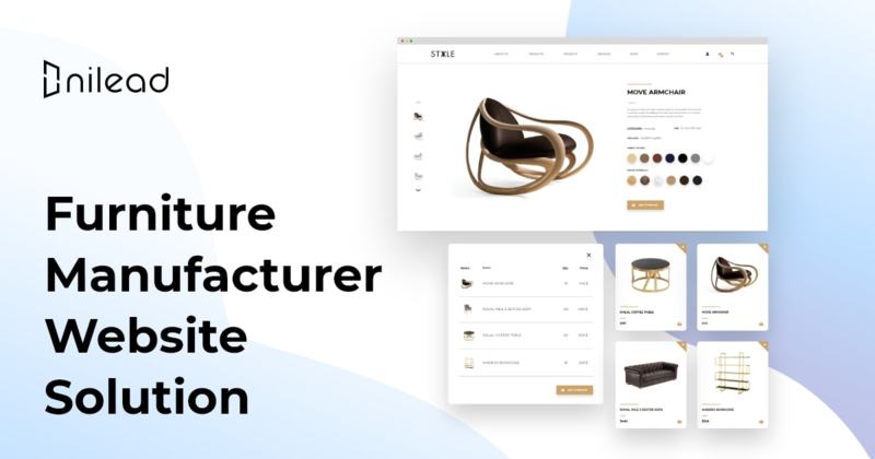furniture manufacturer web design inspiration