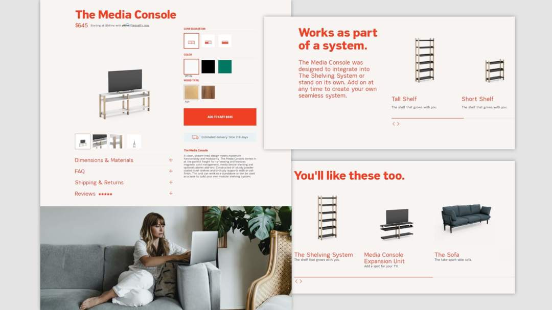 furniture retail store website design