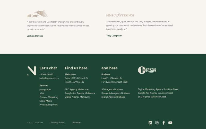 Digital Marketing Agency Website (DueNorth)