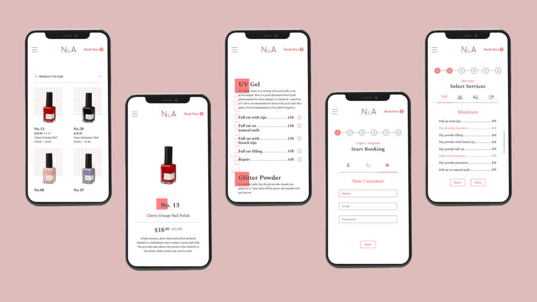nail salon website design