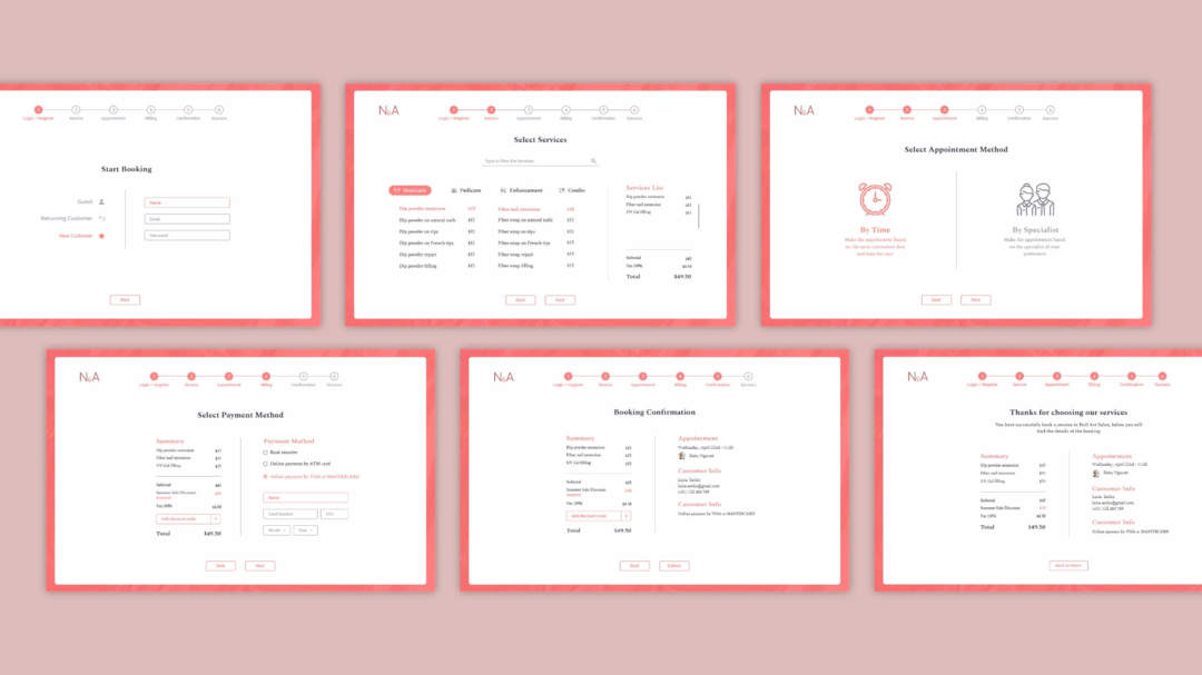 nail salon web design services