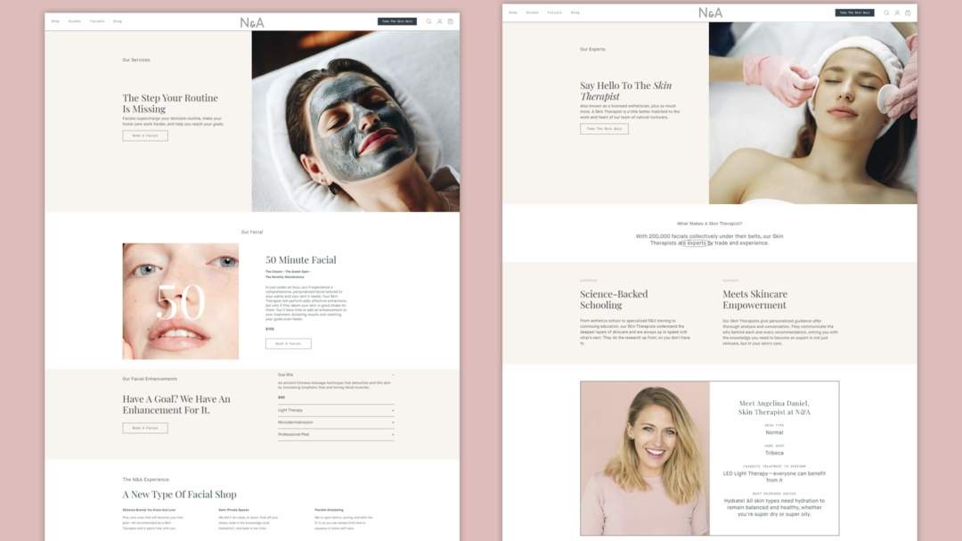 nail salon business website design