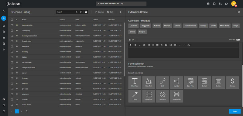 new extension - nilead platform