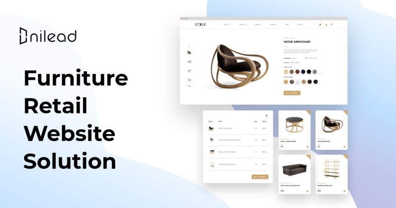 furniture retail store web design inspiration