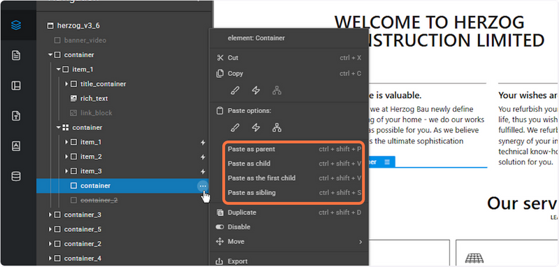 Step 6 Select a Paste Option